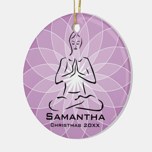 Gepersonaliseerd Yoga Pose Ornament (Links)