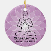 Gepersonaliseerd Yoga Pose Ornament (Achterkant)