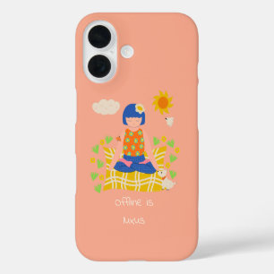 Gepersonaliseerd yogi meisje meditatie iPhone 16 hoesje