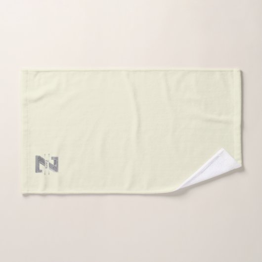 Gepersonaliseerd Z Initiaal Silver Monogram Jouw n Bad Handdoek (Handdoek)