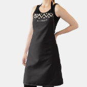 Gepersonaliseerd Zaidy Chevron Zwart & Wit Schort (Insitu)