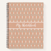 Gepersonaliseerd zakboek Boho Peach Sage Green Notitieboek (Voorkant)