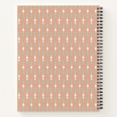 Gepersonaliseerd zakboek Boho Peach Sage Green Notitieboek (Achterkant)