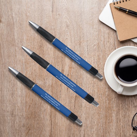 Gepersonaliseerd zakelijk bedrijf Blue White Pen