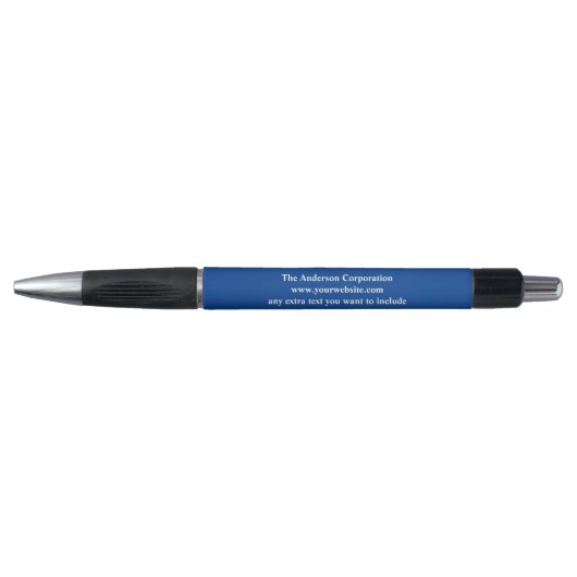 Gepersonaliseerd zakelijk bedrijf Blue White Pen (Voorkant)