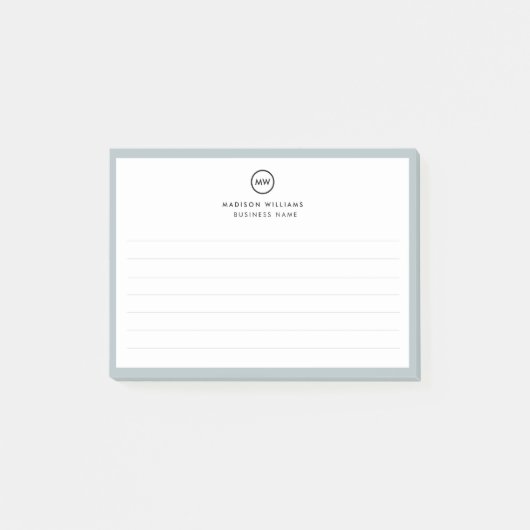 Gepersonaliseerd zakelijk Notitieblok met aangepas Post-it® Notes (Voorkant)