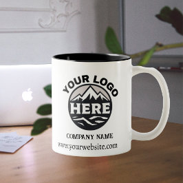 Gepersonaliseerd zakelijk promotie logo tweekleurige koffiemok