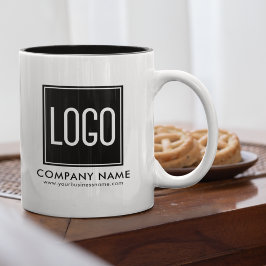 Gepersonaliseerd zakelijk promotielogo tweekleurige koffiemok