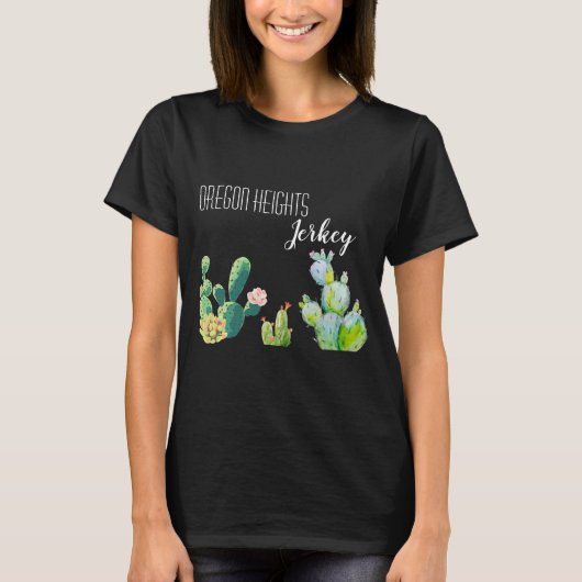 Gepersonaliseerd zakelijk T-shirt Bohemian Cactus (Voorkant)