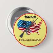 Gepersonaliseerd zal ik de tweede wijzigingsmarker ronde button 7,6 cm (Voorkant /achterkant)