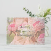 Gepersonaliseerd Zal je mijn bruidsmeisje zijn Kaart (Staand voorkant)