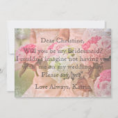 Gepersonaliseerd Zal je mijn bruidsmeisje zijn Kaart (Achterkant)