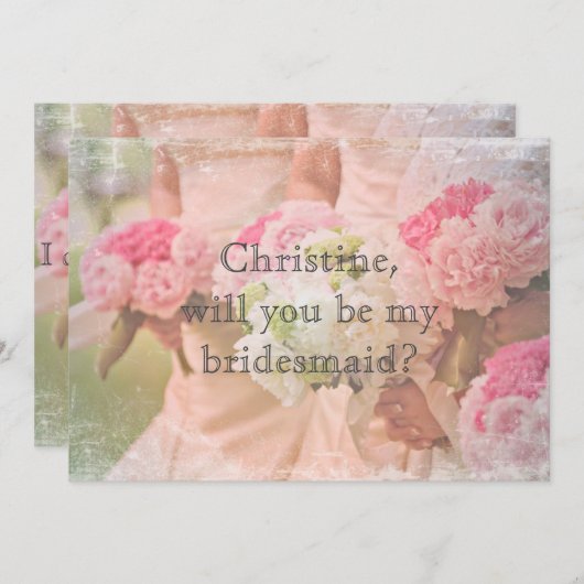 Gepersonaliseerd Zal je mijn bruidsmeisje zijn Kaart (Voorkant / Achterkant)