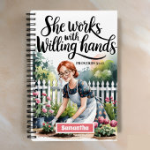 Gepersonaliseerd Ze werkt met Willing Hands Journa Notitieboek