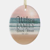 Gepersonaliseerd Zeaside Beach House Keramisch Ornament (Rechts)