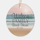 Gepersonaliseerd Zeaside Beach House Keramisch Ornament (Links)