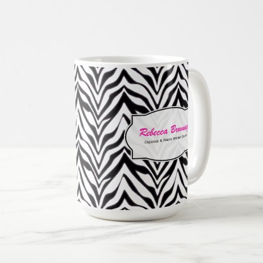 Gepersonaliseerd: Zebra Mok (Voorkant rechts)