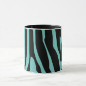 Gepersonaliseerd Zebra Print Stripes Patroon Mok (Midden)