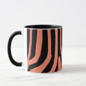 Gepersonaliseerd Zebra Print Stripes Patroon Mok (Links)