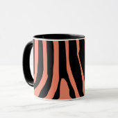 Gepersonaliseerd Zebra Print Stripes Patroon Mok (Voorkant links)