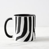Gepersonaliseerd Zebra Print Stripes Patroon Mok (Links)