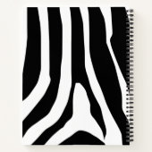 Gepersonaliseerd Zebra Print Stripes Patroon Notitieboek (Achterkant)