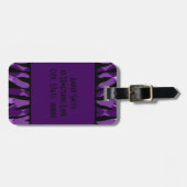 Gepersonaliseerd Zebra Stripe Pattern Bagagelabel (Voorkant horizontaal)