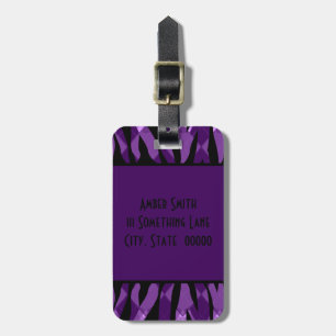 Gepersonaliseerd Zebra Stripe Pattern Bagagelabel