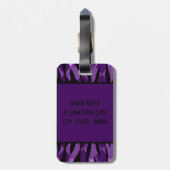 Gepersonaliseerd Zebra Stripe Pattern Bagagelabel (Achterkant verticaal)