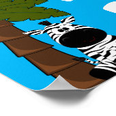 Gepersonaliseerd Zebra van de Zaal van het Kind Th Poster (Hoek)