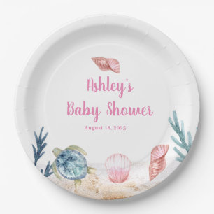 Gepersonaliseerd Zee Baby shower Papieren Bordje