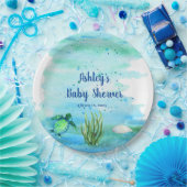 Gepersonaliseerd Zee Baby shower Papieren Bordje (Feest)