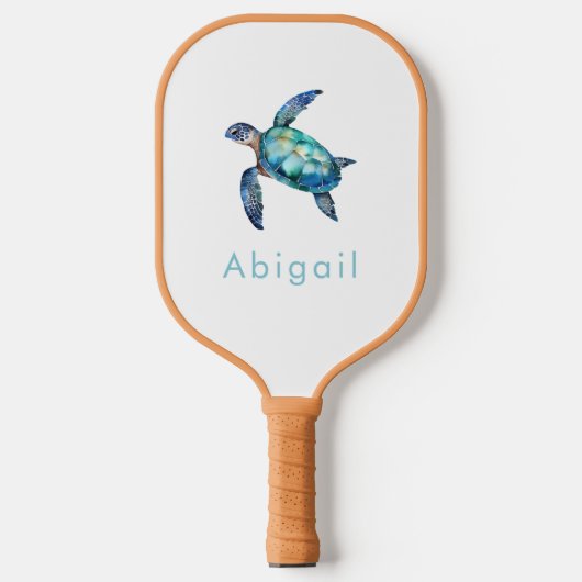 Gepersonaliseerd Zee schildpad monogram Pickleball Paddle (Voorkant)