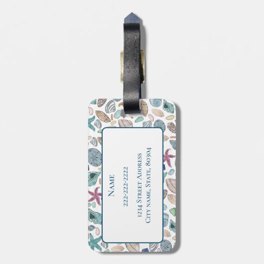 Gepersonaliseerd Zee Side Bagagelabel (Achterkant verticaal)