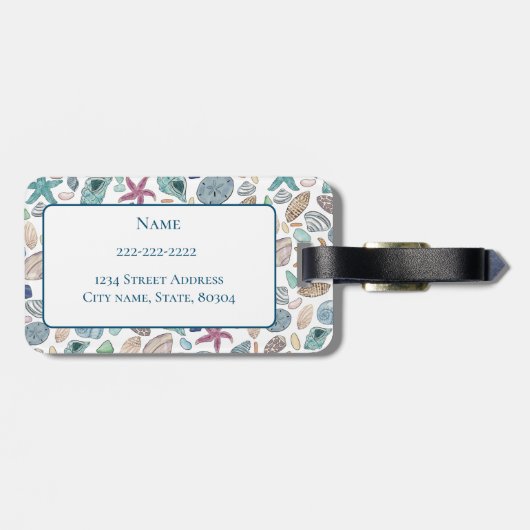 Gepersonaliseerd Zee Side Bagagelabel (Achterkant horizontaal)