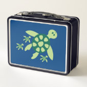 Gepersonaliseerd Zee Turtle Family Kind Lunch Box (Achterkant)