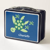 Gepersonaliseerd Zee Turtle Family Kind Lunch Box (Voorkant)