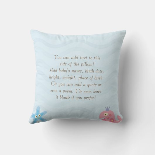 Gepersonaliseerd zeemeerminnen kussen (Achterkant)