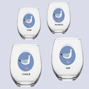 Gepersonaliseerd zeemeeuw glas