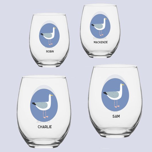 Gepersonaliseerd zeemeeuw glas