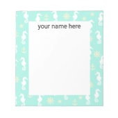 Gepersonaliseerd zeepaard Notitieblok (Voorkant)