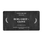 Gepersonaliseerd zeeplabel zwart krijtbord Sticker (Voorkant)