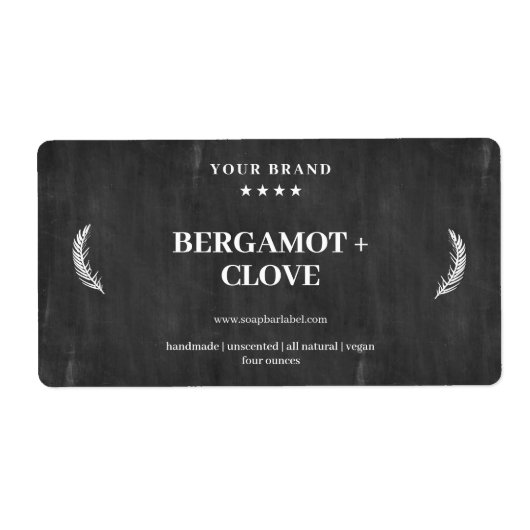 Gepersonaliseerd zeeplabel zwart krijtbord Sticker (Voorkant)