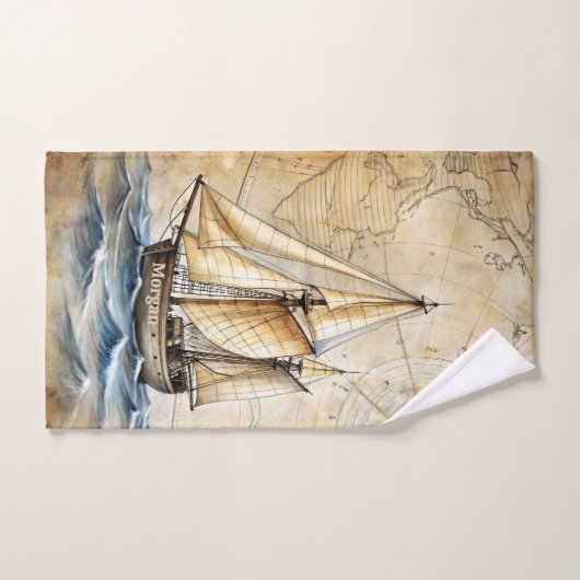gepersonaliseerd  zeeschip | Antiek sport Handdoek (Handdoek)