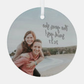 Gepersonaliseerd zei ze ja verloofde foto kerst glas ornament (Achterkant)