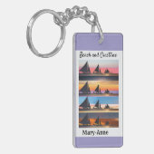 Gepersonaliseerd zeilen sleutelhanger (Voorkant Links)