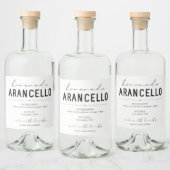 Gepersonaliseerd zelfgemaakt Arancello Label Likeurfles Etiket (Flessen)