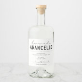 Gepersonaliseerd zelfgemaakt Arancello Label Likeurfles Etiket (Voorkant)