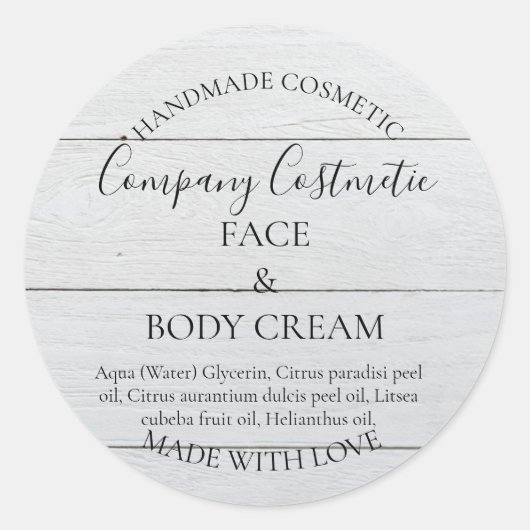 Gepersonaliseerd zelfgemaakt cosmetisch label (Voorkant)