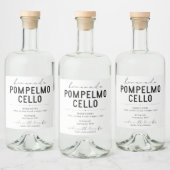 Gepersonaliseerd Zelfgemaakt Pompelmocello Label Likeurfles Etiket (Flessen)
